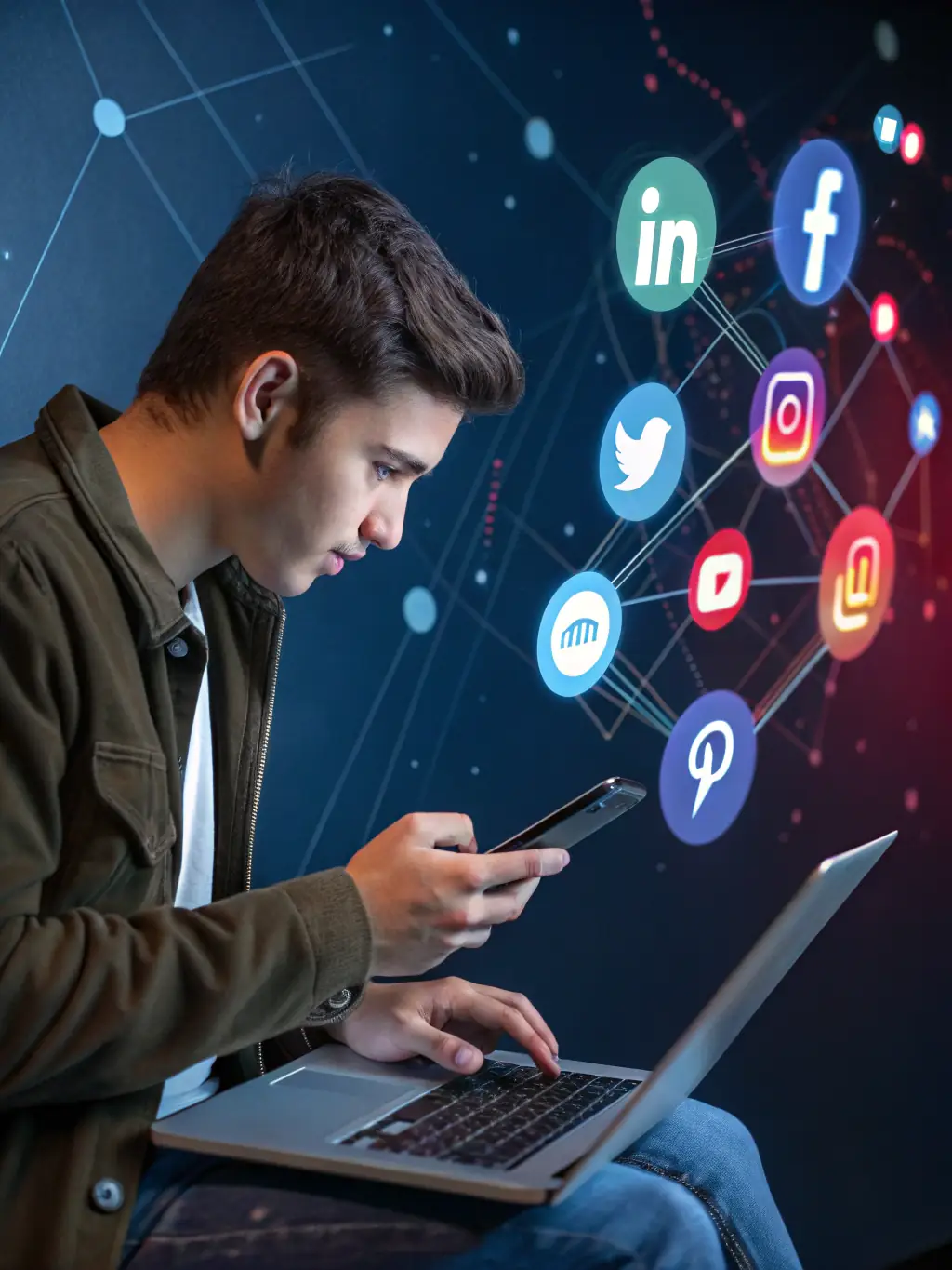 A focused marketing campaign with targeted ads on various digital platforms, illustrating BLUE BIRD MEDIA's niche targeting strategies.