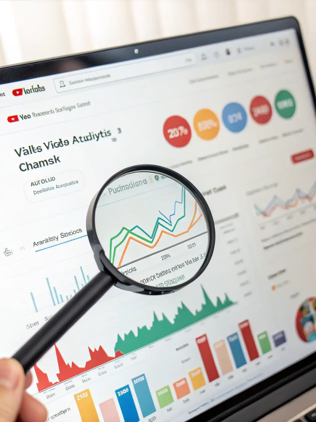 A YouTube channel analytics dashboard displaying growth metrics, representing the success of BLUE BIRD MEDIA's YouTube strategy.